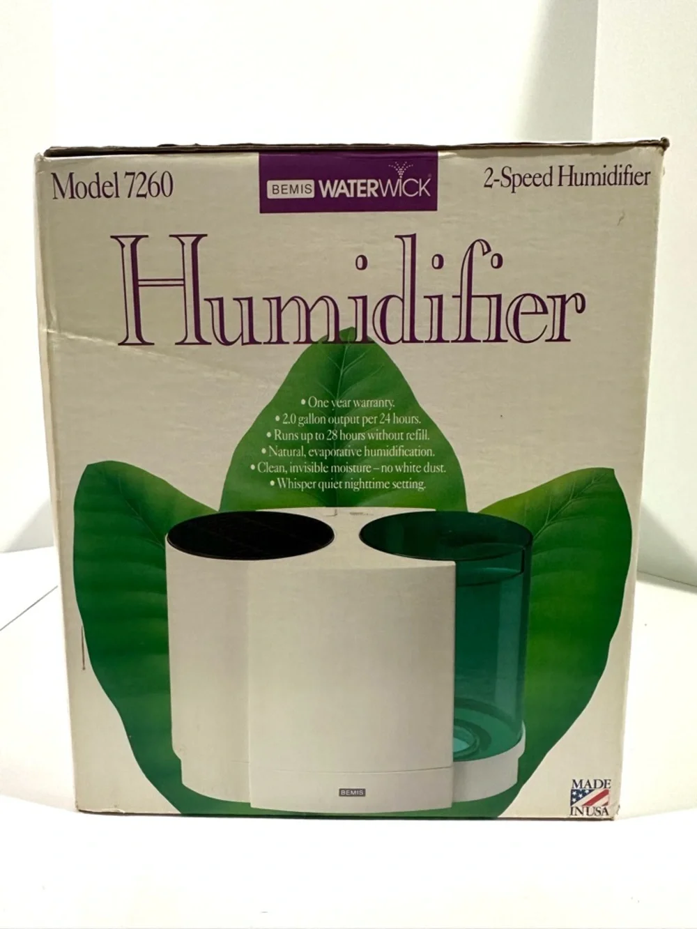 Brand New Vintage 1993 Bemis Waterwick Humidifier 7260 2 Speed 2 Gallon 28 Hrs - Picture 5 of 6